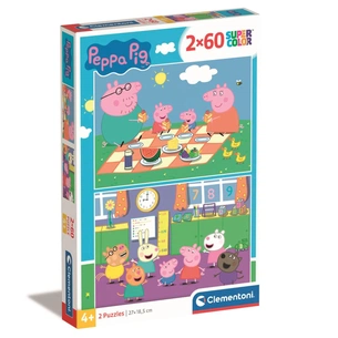 Пазл Clementoni 2 в 1 Peppa Pig, 2 по 60 елементів (24793) зображення 1