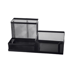 Підставка для дрібниць Buromax 200 x 100 x 100 мм, металева, чорна (BM.6247-01) зображення 1