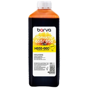 Чорнило Barva HP 655/650 1 л, Yellow (H655-660) зображення 1