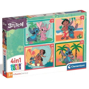 Пазл Clementoni 4 в 1 Stitch, 12,16,20 та 24 елементи (21745) picture 1