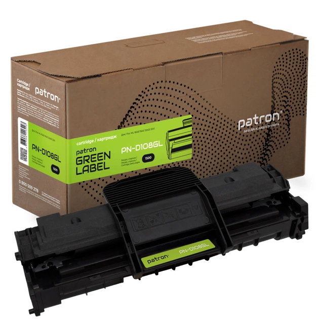 Картридж Patron SAMSUNG ML-1640(MLT-D108S) GREEN Label (PN-D108GL) - изображение 1