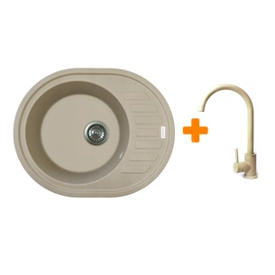 Мийка кухонна Adamant Ovum Сахара + змішувач (1824296910402) зображення 1