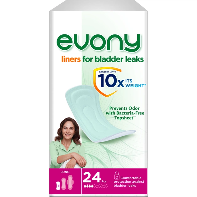 Урологічні прокладки Evony Long 4 краплі 24 шт. (8690536821464) - зображення 1