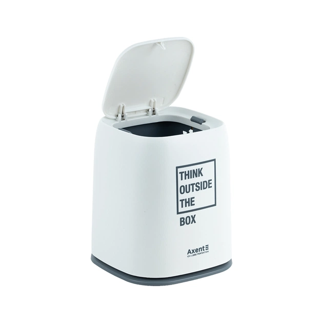 Кошик для паперів Axent Настільний контейнер для сміття, прямокутний, білий (2133-21-A) - picture 5