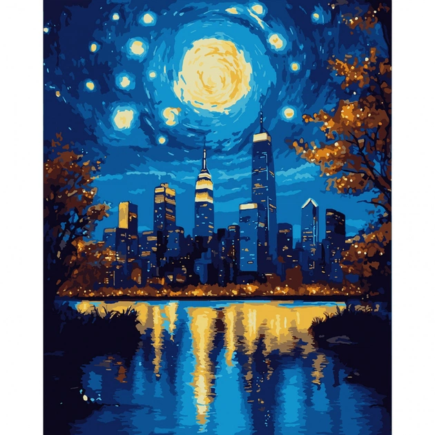 Картина по номерам Santi Чарівне місто 40х50 см LED підсвіт (956651) - picture 1