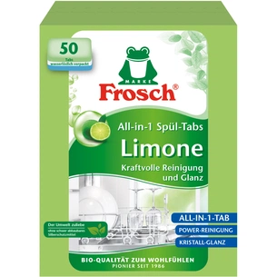 Таблетки для посудомийних машин Frosch Лимон 50 шт. (4001499947315) изображение 1