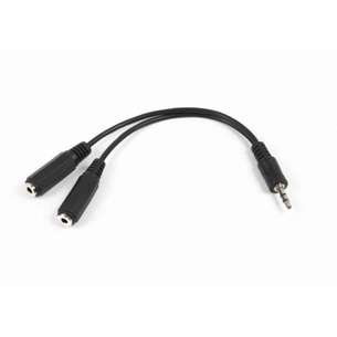 Кабель мультимедійний 3.5mm M to 2x3.5mm F 0.1m Cablexpert (CCA-415-0.1M) зображення 1