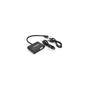 Перехідник HDMI M to VGA F + HDMI F 0.25m black VEGGIEG (YT-C-H-V500) - зменшене зображення 1