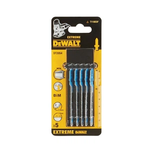 Полотно DeWALT для шабельних пилок, по металу, фігурний, L=82, WL=55, 1.5 мм, 5 шт (DT2054) зображення 1