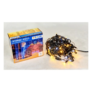 Гірлянда Delux Icicle 75LED 2x0.7m 18 біл. flash теплий білий/чорний IP44 EN (90015185) зображення 1