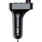 FM модулятор Havit HV-FM819BT USB-A+USB-C PD24W RGB Black (HV-FM819BT) - зменшене зображення 2