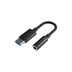 Перехідник USB-C M to 3.5mm F 0.1m black Defender (63011) зображення 1