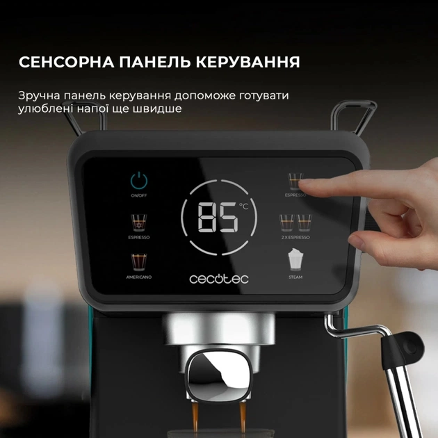 Ріжкова кавоварка еспресо Cecotec Power Espresso 20 ColdBrew Touch (CCTC-00269) - зображення 4