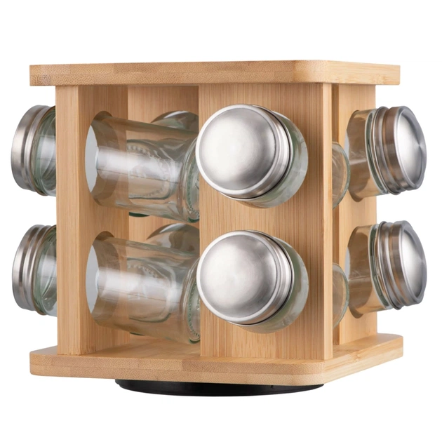 Набір для спецій Ardesto Midori, 9 предметів, 80мл бамбук, нержавіюча сталь (AR1408B) - picture 1