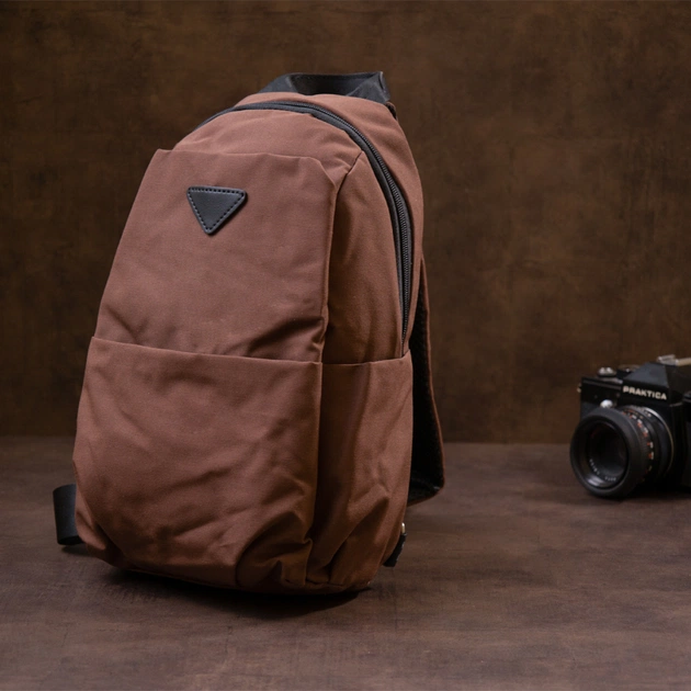 Сумка Vintage Через плече нейлон Коричнева (20634) - зображення 9