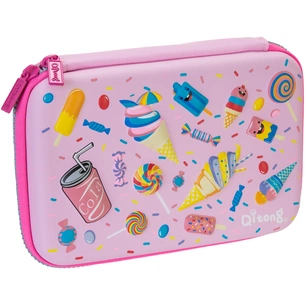 Пенал Cool For School 1 відділення з органайзером рожевий (QT-5650-Pink) зображення 1