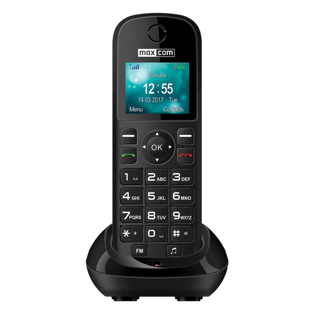 Мобільний телефон Maxcom MM35D Black - зображення 1