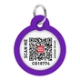 Адресник для тварин WAUDOG Smart ID з QR паспортом "Градієнт фіолетовий", коло 30 мм (230-4034) - зменшене зображення 3