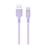 Дата кабель USB 2.0 AM to USB-C 1.0m soft silicone violet ColorWay (CW-CBUC044-PU) - уменьшенное изображение 1