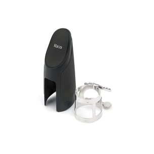 Лігатура для саксофонів D'Addario Rico Ligature & Cap For Alto Sax Nickel-Plated (RAS1N) зображення 1