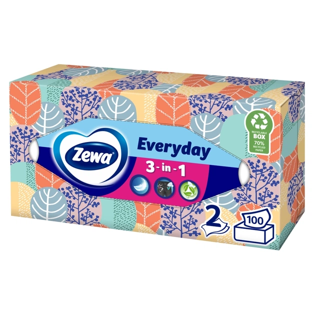 Серветки косметичні Zewa Everyday 100 шт. (7322540043464) - picture 4