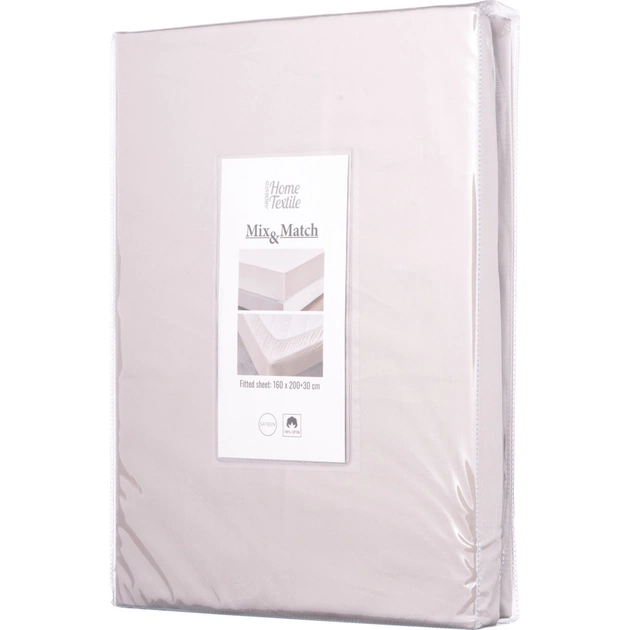 Простирадло Ardesto на резинці Mix&Match сатин 160х200+30 см айворі (ART1620FSC) - picture 4