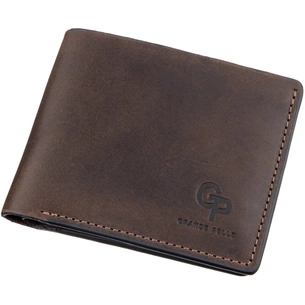 Портмоне Grande Pelle Унісекс на магніті Коричневе (11208) зображення 1
