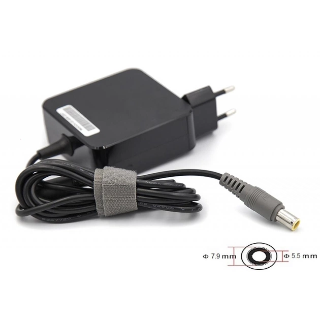 Блок питания к ноутбуку PowerPlant IBM/LENOVO 220V, 20V 65W 3.25A (7.9*5.5) wall mount (WM-IB65H7955) - изображение 1