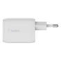 Зарядний пристрій Belkin 65W 2хUSB-С GAN PD PPS white (WCH013VFWH) - зменшене зображення 3
