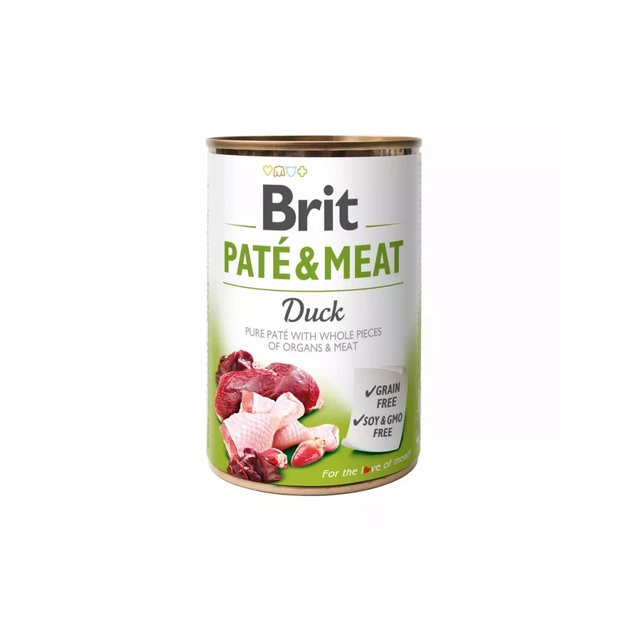 Влажный корм для собак Brit Care Pate and Meat для взрослых собак с уткой (8595602557424) - изображение 1