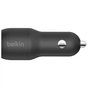 Зарядний пристрій Belkin Car Charger (24W) Dual USB-A, USB-A - USB-C, 1m, black (CCE001BT1MBK) - зменшене зображення 3