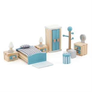 Игровой набор Viga Toys Деревянная мебель для кукол PolarB Спальня (44035) изображение 1