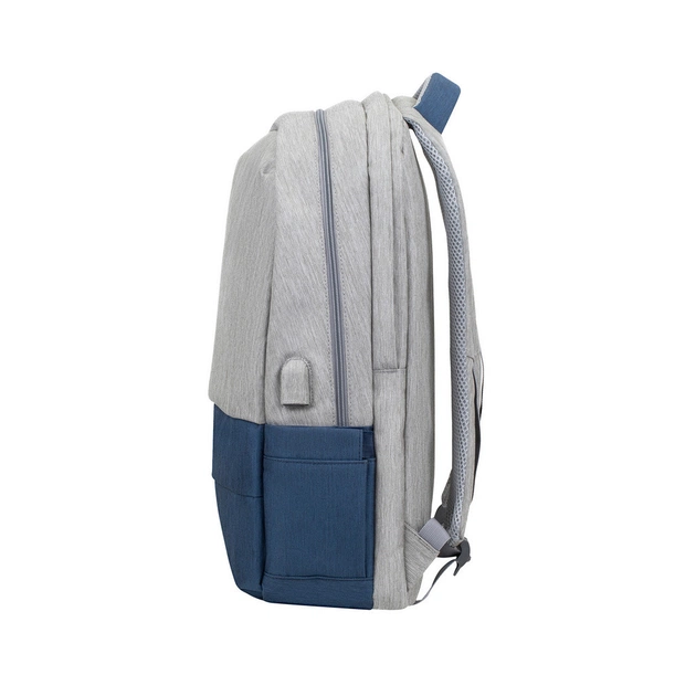 Рюкзак для ноутбука RivaCase 17.3" 7567 Prater, Grey / Dark Blue (7567Grey/DarkBlue) - picture 5