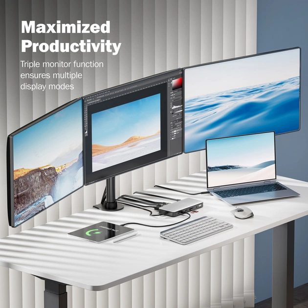 Порт-реплікатор Digitus USB-C > 2xHDMI/DP/2xUSB-A/USB-C/SD/MicroSD/RJ54/DC/Audio (DA-70917) - picture 11