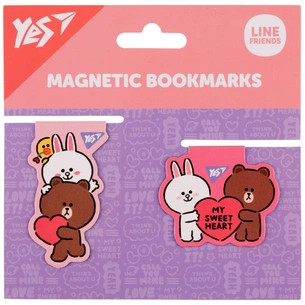 Закладки для книг Yes магнітні Line Friends Sweet heart, 2шт (708107) зображення 1