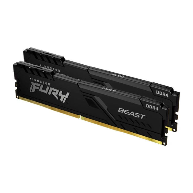 Модуль пам'яті для комп'ютера DDR4 32GB (2x16GB) 3733 MHz Fury Beast Black Kingston Fury (ex.HyperX) (KF437C19BB1K2/32) - зображення 1