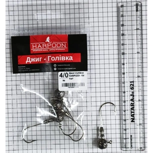 Джиг-голівка Harpoon No.4/0 10г 4шт (7407000012676) зображення 1