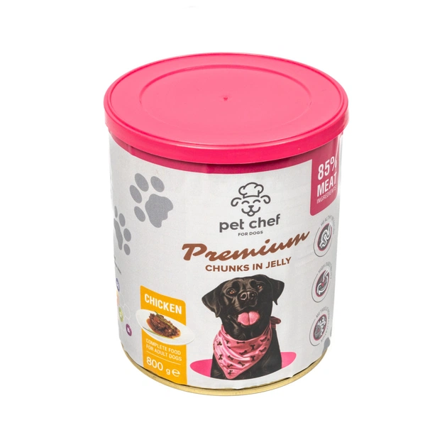 Вологий корм для собак Pet Chef З куркою 800 г (4820255193656) - picture 1