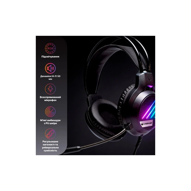 Навушники Hölmer H-01GS 3.5 мм Black (H-01GS) - picture 12