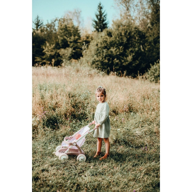 Коляска для ляльок Smoby Baby Nurse Прогулянка з кошиком Рожева пудра (254018) - picture 7