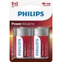 Батарейка Philips D LR20 Power Alkaline * 2 (LR20P2B/10) - зменшене зображення 1