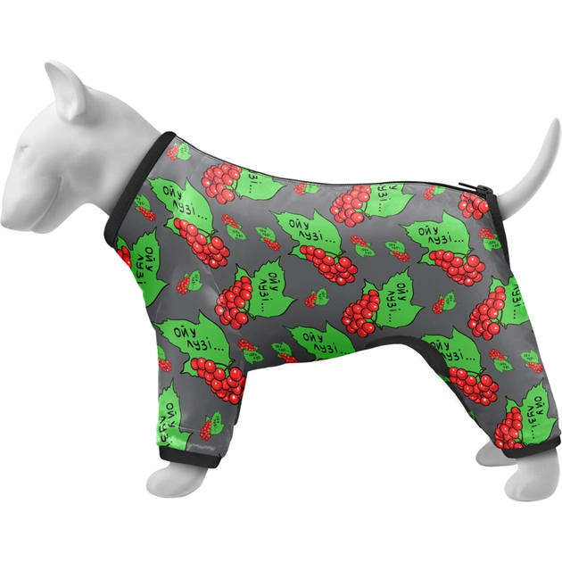 Дощовик для тварин Collar WAUDOG Clothes Калина S32 В 47-50 см, С 35-38 см (5332-0228) - изображение 1