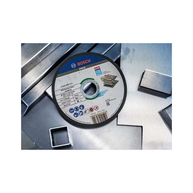 Круг відрізний Bosch Professional Stand по металу, 125х1.0х22.2мм, 10шт (2.608.603.255) - picture 3
