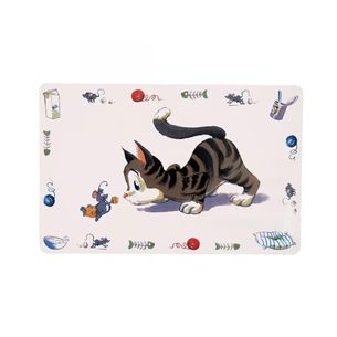 Килимок під миски Trixie Comic Cat 44x28 см (4011905245447) зображення 1