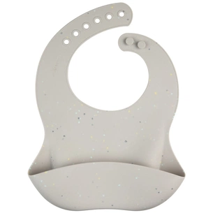 Нагрудничок Canpol babies DOTS силіконовий з кишенькою, сірий (51/029_grey) picture 1