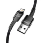 Дата кабель USB 2.0 AM to Lightning 2.0m 2.4A black Essager (EXCL-XCA01) - зменшене зображення 2