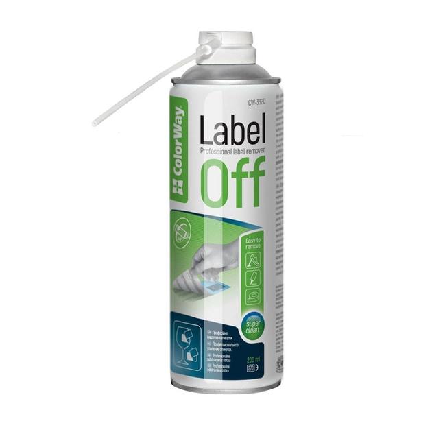 Спрей для очищення ColorWay aerosol LABEL OFF 200мл (CW-3320) - зображення 1