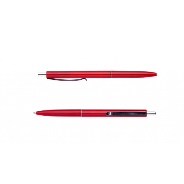 Ручка шариковая Buromax автоматическая COLOR, L2U, 1 мм, красный корпус,синие чернил (BM.8239-05) - изображение 1