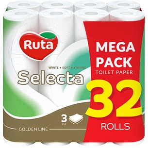 Туалетная бумага Ruta Selecta 3 слоя 32 рулона (4820202892687) изображение 1