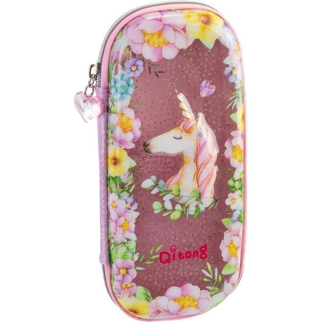 Пенал Cool For School з віконцем 1 відділення з органайзером рожевий (QT-5751-Pink) - зображення 1